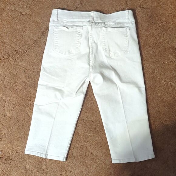 Rafaella Weekend Capri Jeans Womens Sz 12 olive green Wash Denim Stretch - Picture 5 of 10